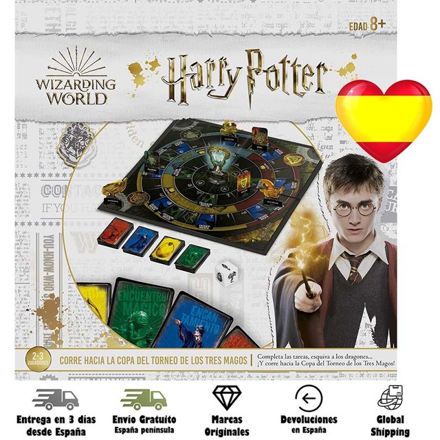 Cartamundi, Shuffle, Harry Potter, Table Game, Triwizard, Runs To The Three  Wizard Tournament Cup, Instructions In Spanish, Board + 55 Cards, Dragons,  From 8 Years, From 2 To 3 Players Or Teams - Card Games - AliExpress